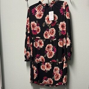 LulaRoe Annabelle Floral Black Dress
